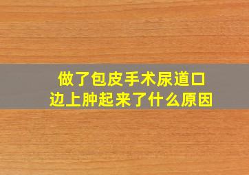 做了包皮手术尿道口边上肿起来了什么原因