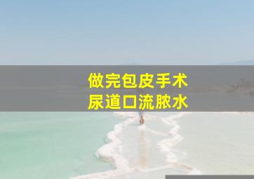 做完包皮手术尿道口流脓水