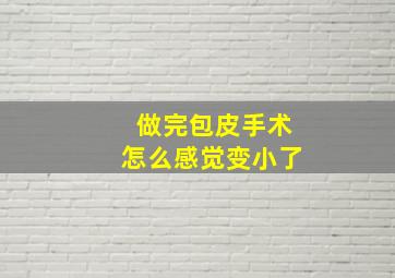 做完包皮手术怎么感觉变小了