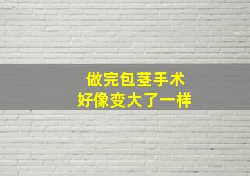 做完包茎手术好像变大了一样