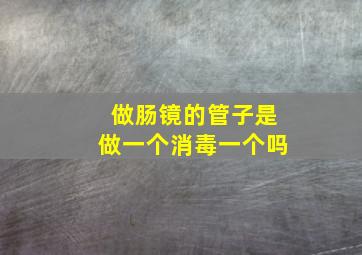 做肠镜的管子是做一个消毒一个吗