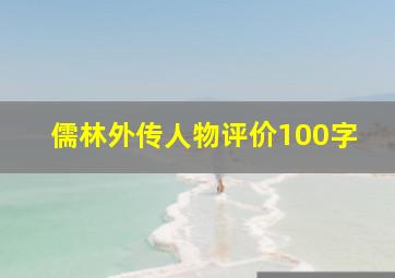 儒林外传人物评价100字