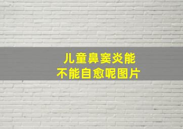 儿童鼻窦炎能不能自愈呢图片