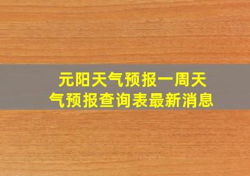 元阳天气预报一周天气预报查询表最新消息