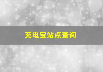 充电宝站点查询