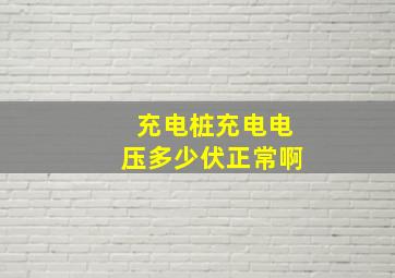 充电桩充电电压多少伏正常啊