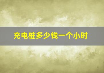 充电桩多少钱一个小时