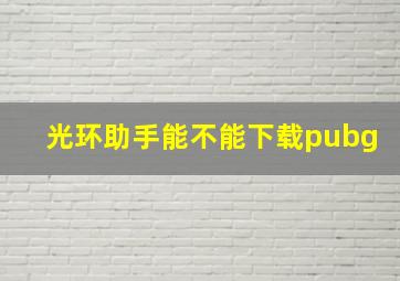 光环助手能不能下载pubg