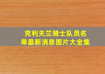 克利夫兰骑士队员名单最新消息图片大全集