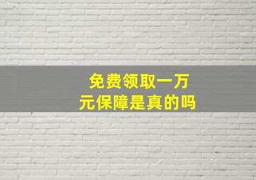 免费领取一万元保障是真的吗