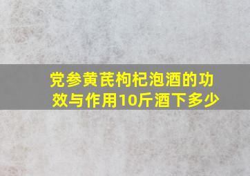 党参黄芪枸杞泡酒的功效与作用10斤酒下多少