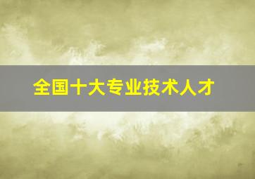 全国十大专业技术人才