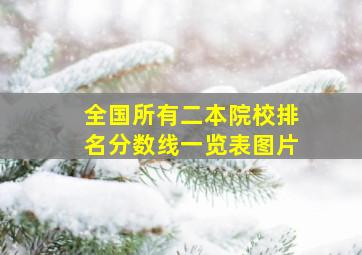 全国所有二本院校排名分数线一览表图片