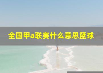 全国甲a联赛什么意思篮球