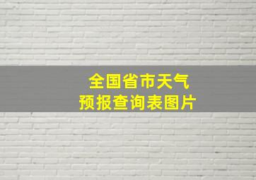 全国省市天气预报查询表图片