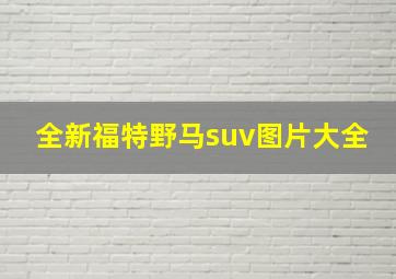 全新福特野马suv图片大全