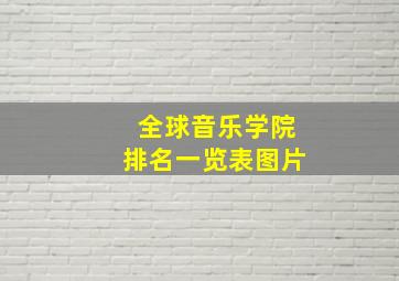 全球音乐学院排名一览表图片