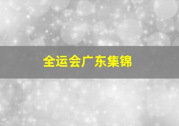 全运会广东集锦