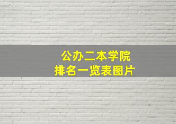 公办二本学院排名一览表图片