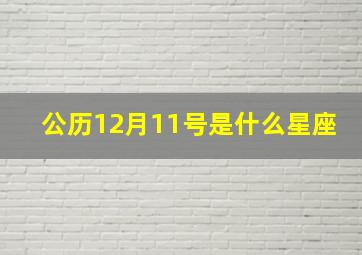 公历12月11号是什么星座