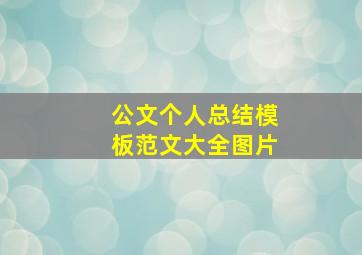 公文个人总结模板范文大全图片