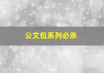 公文包系列必杀