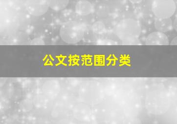 公文按范围分类