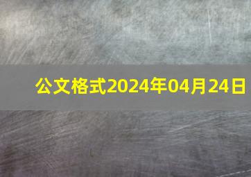 公文格式2024年04月24日