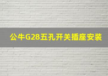 公牛G28五孔开关插座安装