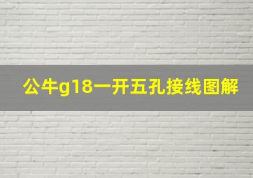 公牛g18一开五孔接线图解