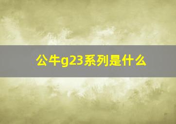 公牛g23系列是什么