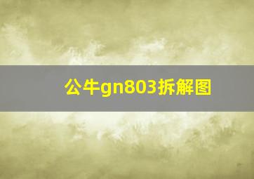 公牛gn803拆解图