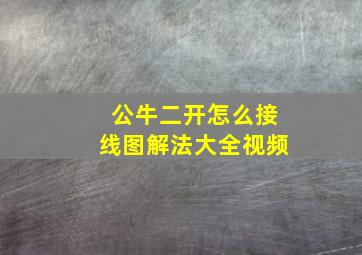 公牛二开怎么接线图解法大全视频