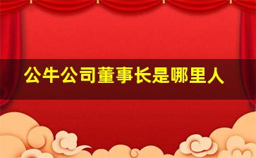 公牛公司董事长是哪里人