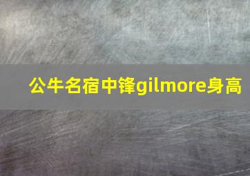 公牛名宿中锋gilmore身高