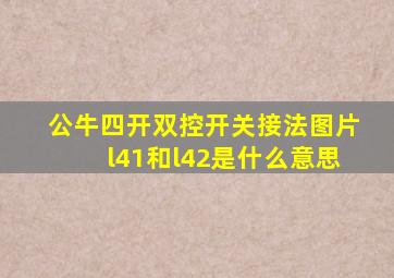 公牛四开双控开关接法图片l41和l42是什么意思