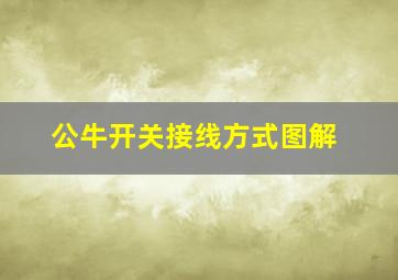 公牛开关接线方式图解