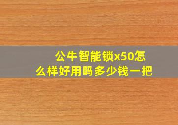 公牛智能锁x50怎么样好用吗多少钱一把