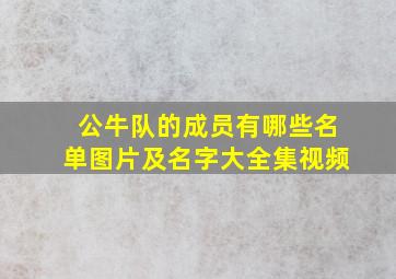 公牛队的成员有哪些名单图片及名字大全集视频