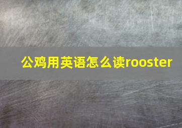 公鸡用英语怎么读rooster