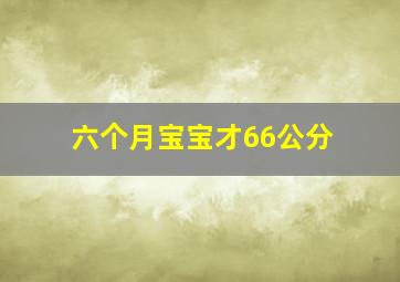 六个月宝宝才66公分