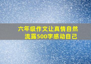 六年级作文让真情自然流露500字感动自己