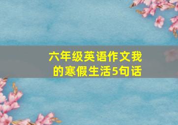 六年级英语作文我的寒假生活5句话