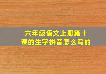 六年级语文上册第十课的生字拼音怎么写的