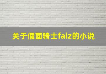 关于假面骑士faiz的小说