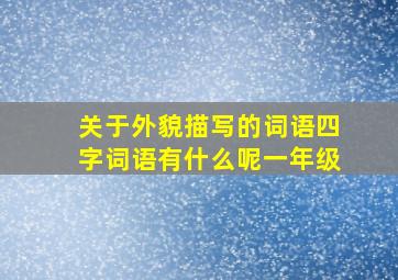 关于外貌描写的词语四字词语有什么呢一年级