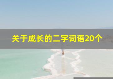 关于成长的二字词语20个