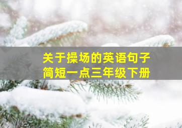 关于操场的英语句子简短一点三年级下册