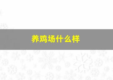 养鸡场什么样