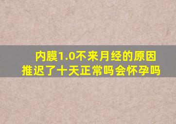 内膜1.0不来月经的原因推迟了十天正常吗会怀孕吗